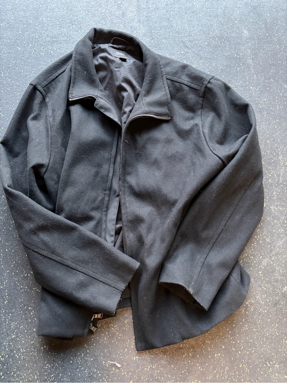 Express Men's Black Lightweight Zip-Front Shirt Jacket